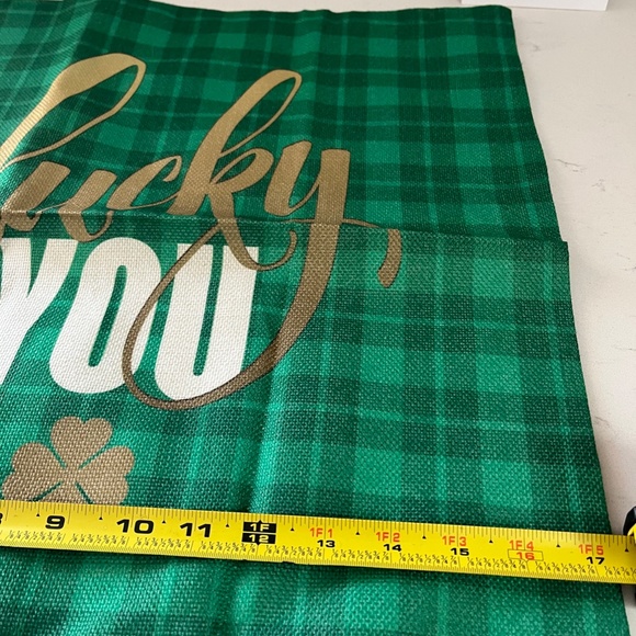 NEW St Patricks Day Throw Pillow Covers, NEW Green Lucky pillow case, Shamrock - Picture 3 of 4